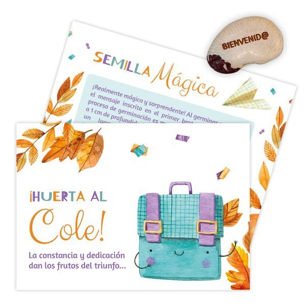 Tarjetón Semilla Mágica Bienvenid@ | Colección Huerta al Cole