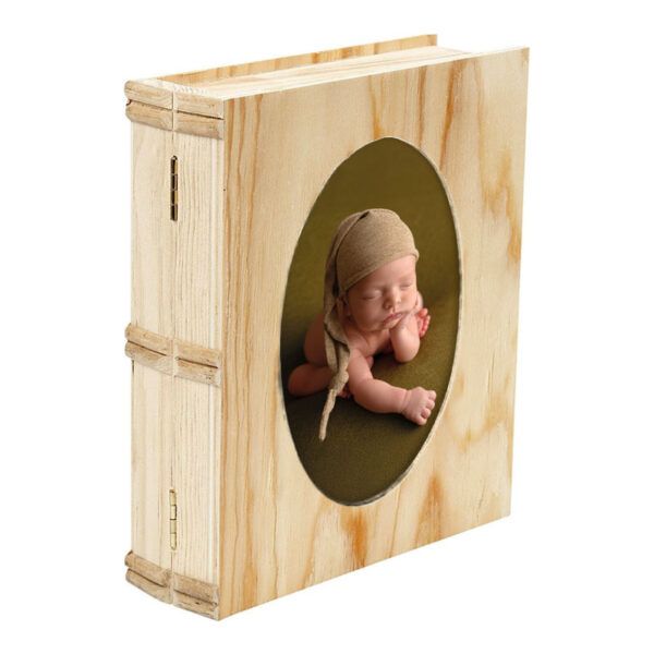 Caja Libro Madera / Portafotos Personalizable | Colección Baby