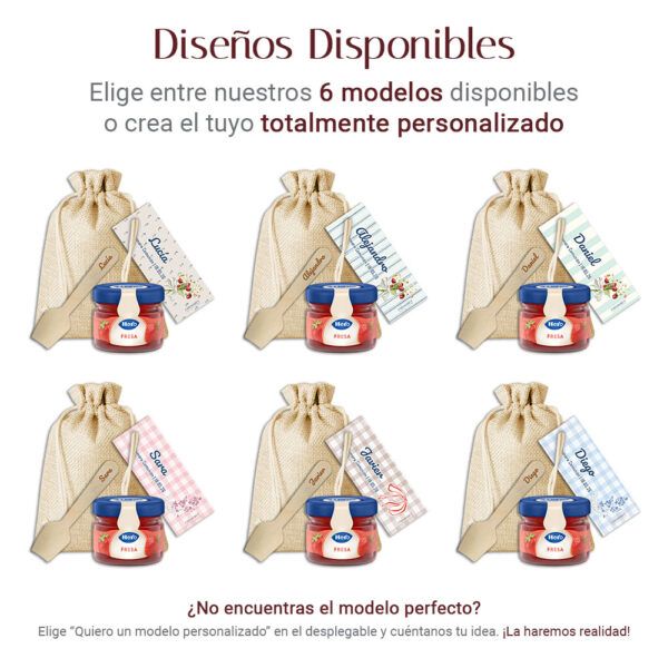 Mermelada + Saquito, Cuchara y Etiqueta Personalizada | Colección Comunión