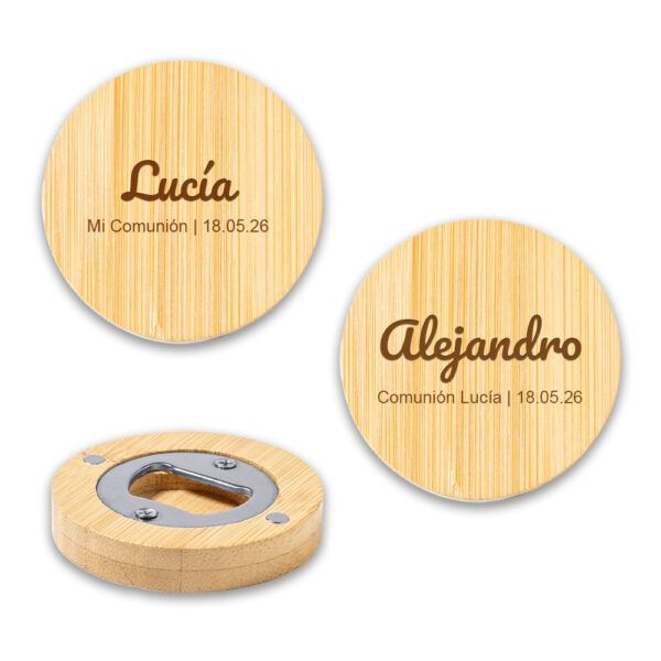 Imán/Abridor Madera Personalizado | Colección Comunión