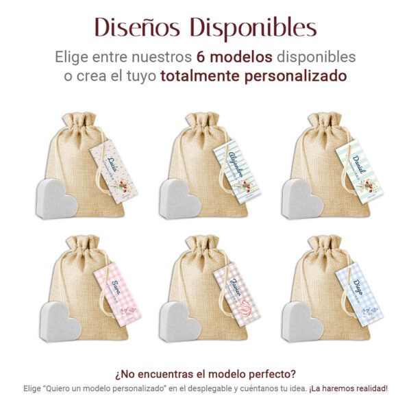 Jaboncito + Saquito y Etiqueta Personalizada | Colección Comunión