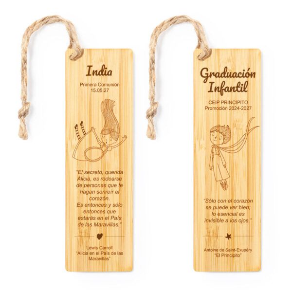Marcapáginas Madera Personalizado | Colección Fantasía