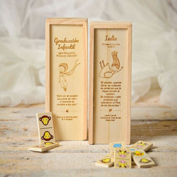 Dominó Animales Madera Personalizado | Colección Fantasía